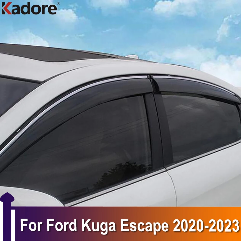 Для Ford Kuga Escape 2020-2022 2023 Автомобильный Козырек На Окно, Дверь, Защита От Дождя и Солнца, Накладка На Боковые Стекла, Наклейка, Внешние Аксессуары
