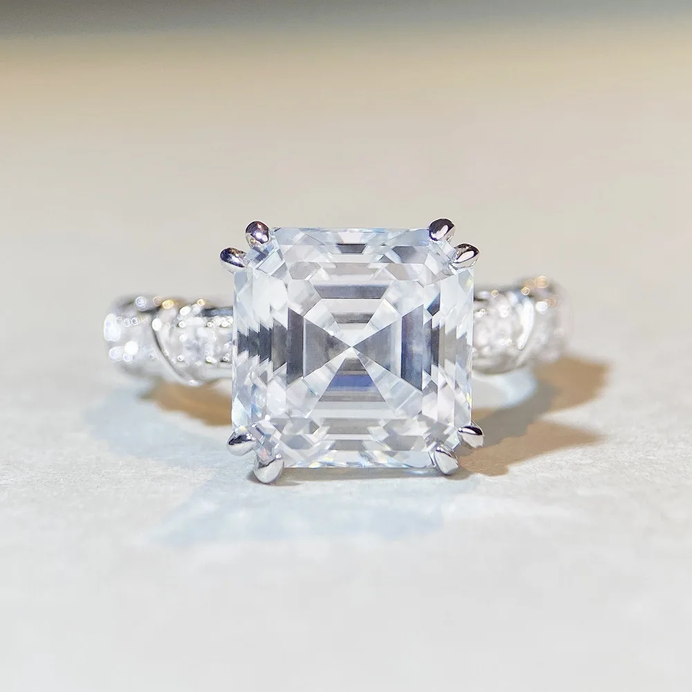Кольцо с бриллиантом из муассанита A65, серебряное обручальное кольцо 925 пробы, классический женский свадебный подарок