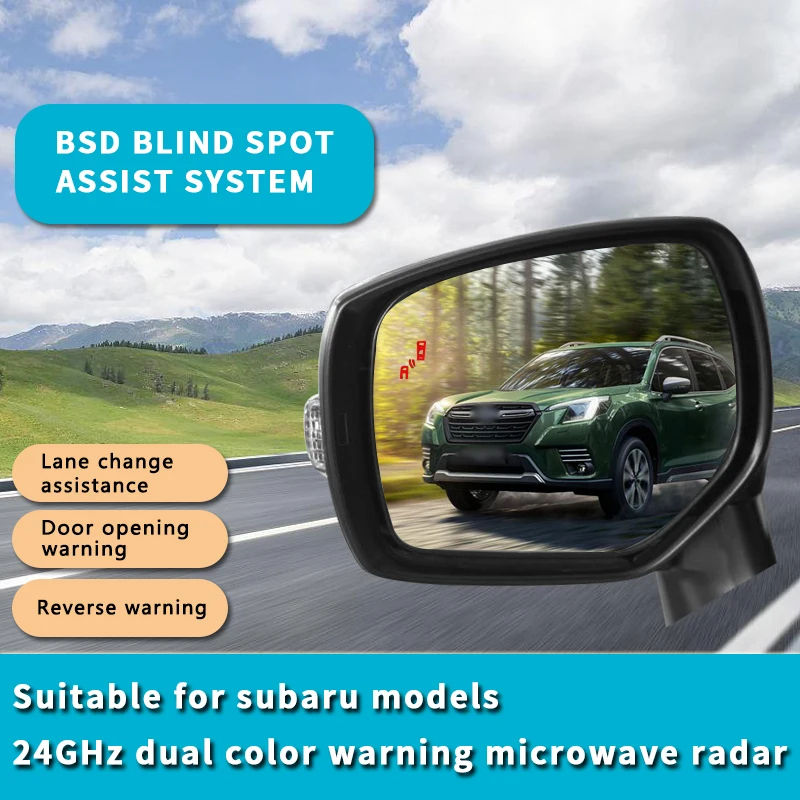 Обнаружение слепых зон автомобиля BSD BSA BSM Предупреждение о вождении Предупреждение о радаре безопасности Зеркало для Subaru Forester WRX Outback Impreza Parallel