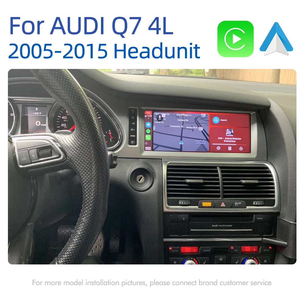Nunoo Android 12 CarPlay Для Audi Q7 4L 2005-2015 MMI 2G 3G Автомобильный Мультимедийный GPS-Навигатор Авто Радиоэкран с Камерой заднего Вида DSP