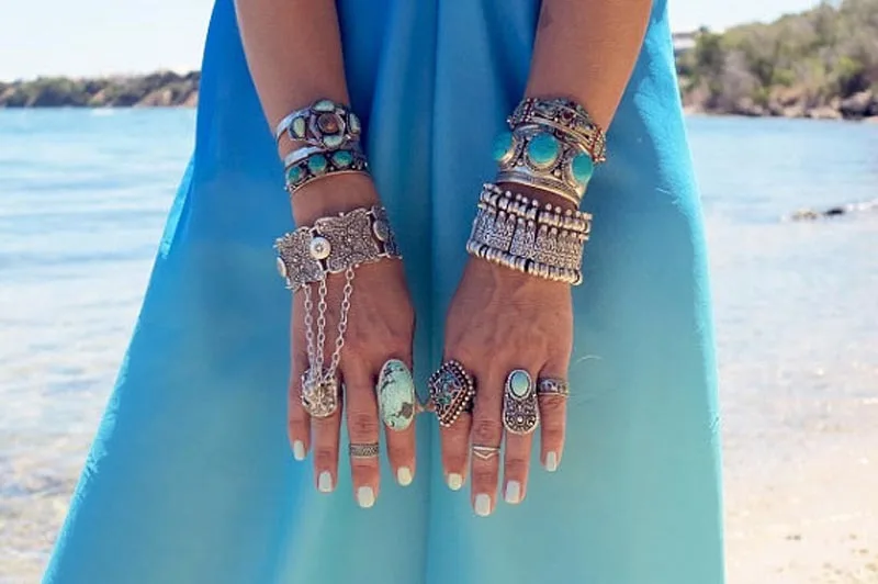 Цыганские богемные браслеты с монетами для женщин, металлические винтажные браслеты с цветами, Фестивальные Турецкие пляжные украшения, племенные этнические