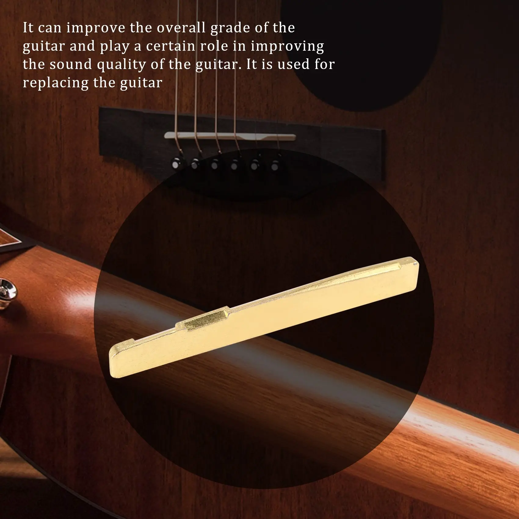 6 шт. гитарных латунных мостовых штифтов Седловая гайка для акустической гитары