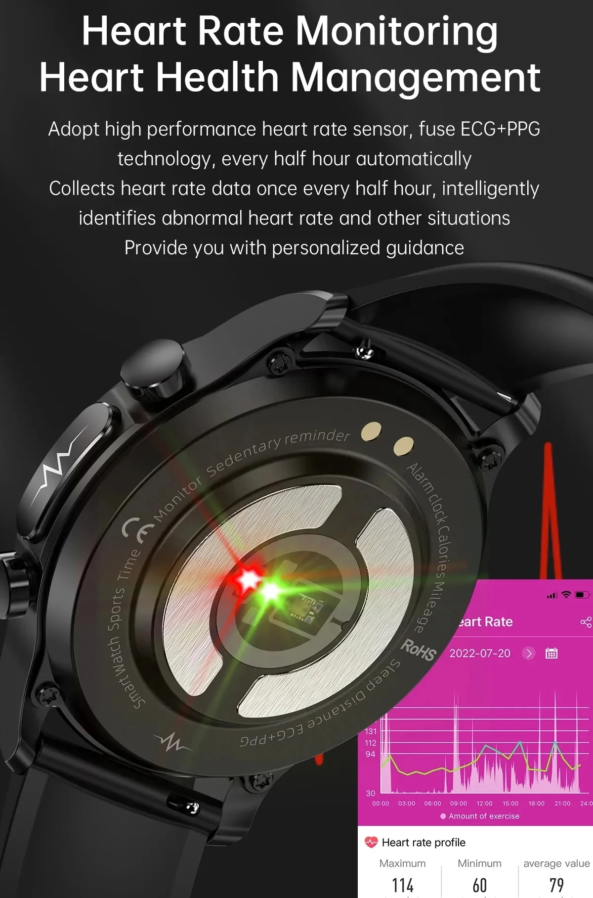 GEJIAN 2023 Новые Смарт-Часы ECG + PPG Сердечного ритма, Мужские Bluetooth-Телефоны, Здоровые Спортивные Водонепроницаемые Смарт-Часы, Подходящие Для Android IOS