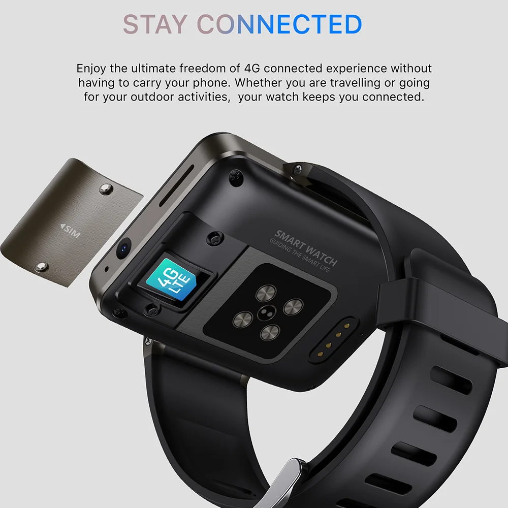 Xiaomi 2022 Nowy Inteligentny Zegarek DM101 Mężczyźni 4G Android Podwójny Aparat 2080 MAh Bateria Wifi GPS Ekran Smartwatch