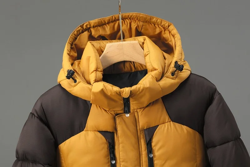 Мужская утепленная теплая зимняя куртка на пуху с хлопковой подкладкой, Мужская ветровка, верхняя одежда с капюшоном, Хлопковая парка, зимние пальто, мужская одежда