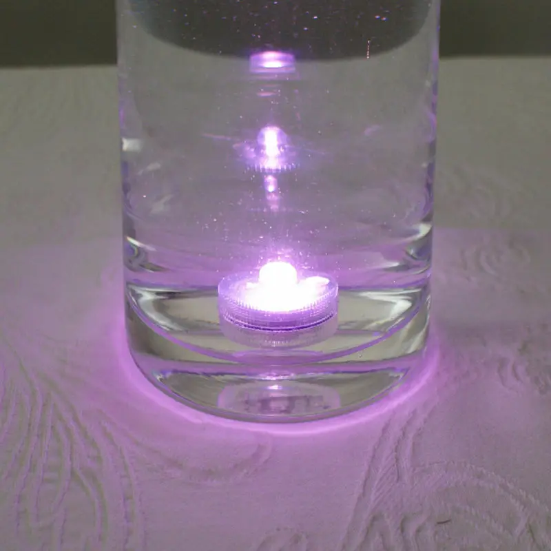 Чаепитие 120 шт./лот Водонепроницаемые подводные светодиодные чайные фонари с питанием от аккумулятора, гирлянды для свечей