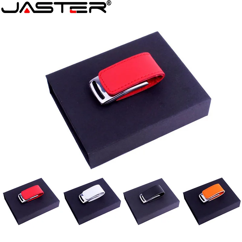 Черный Ящик USB Флэш-накопитель 128 ГБ Бесплатный Пользовательский Логотип Флеш-накопитель 64 ГБ Красная Кожаная карта памяти 32 ГБ Креативные деловые подарки Флешка